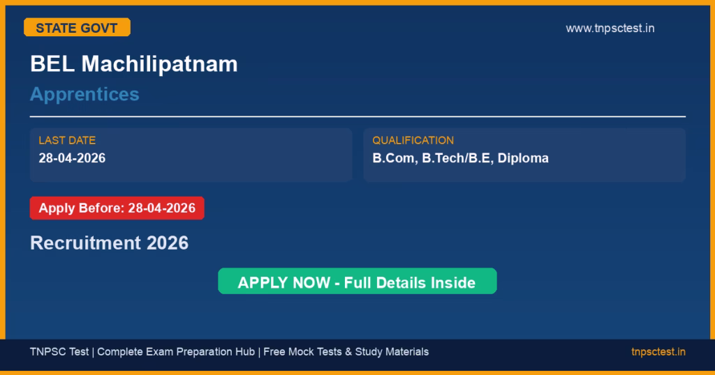 BEL Machilipatnam Apprentices Recruitment 2026