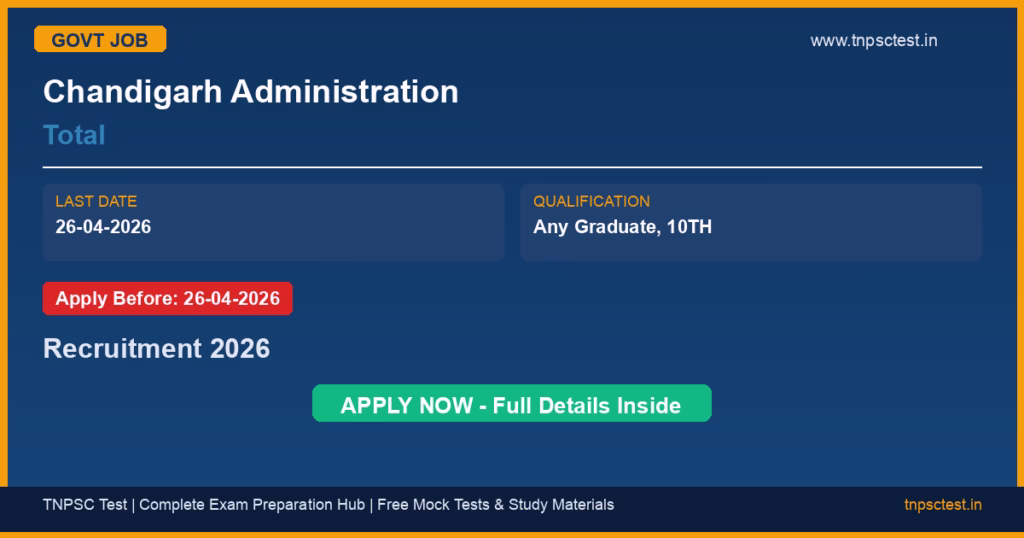 Chandigarh Administration Total Recruitment 2026