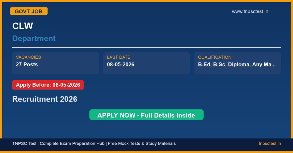 CLW Department Recruitment 2026