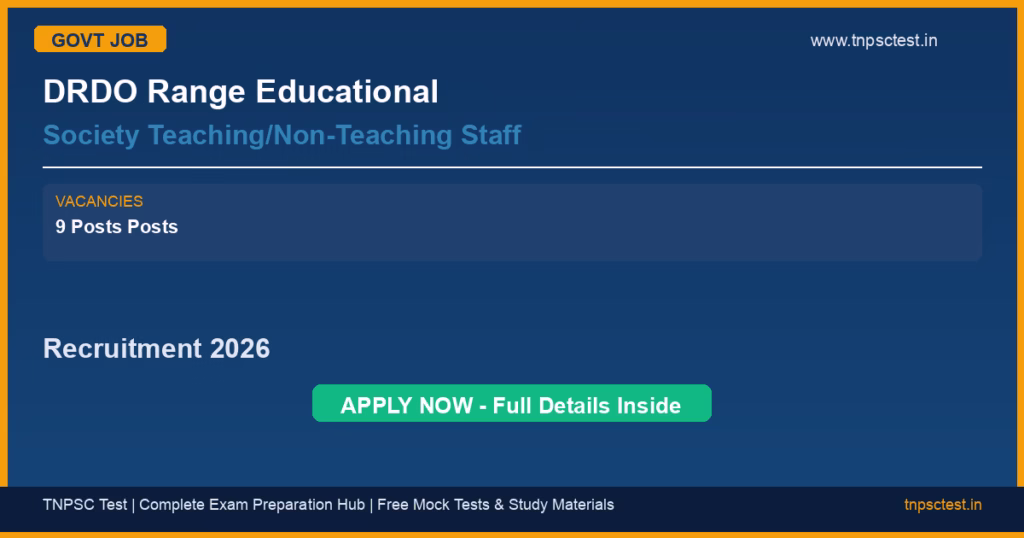 Job recruitment notification banner - drdo-range-educational-society-teachingnon-teaching-staff-9-posts-recruitment-20