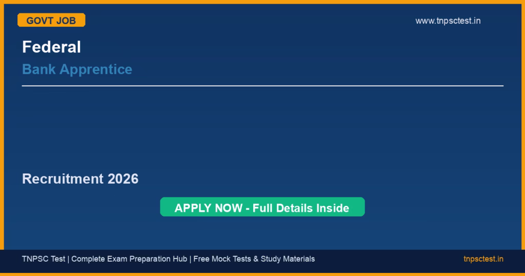 Job recruitment notification banner - federal-bank-apprentice-recruitment-2026