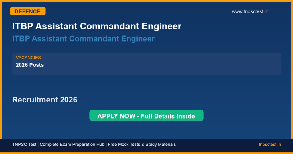 ITBP Assistant Commandant Engineer ITBP Assistant Commandant Engineer Recruitment 2026