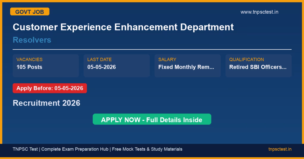 Customer Experience Enhancement Department Resolvers Recruitment 2026