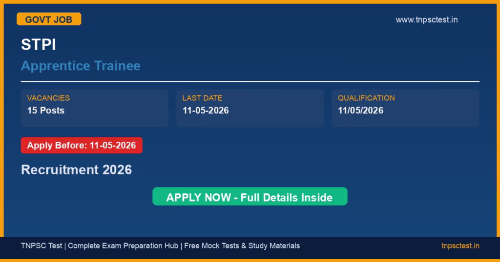 STPI Apprentice Trainee Recruitment 2026