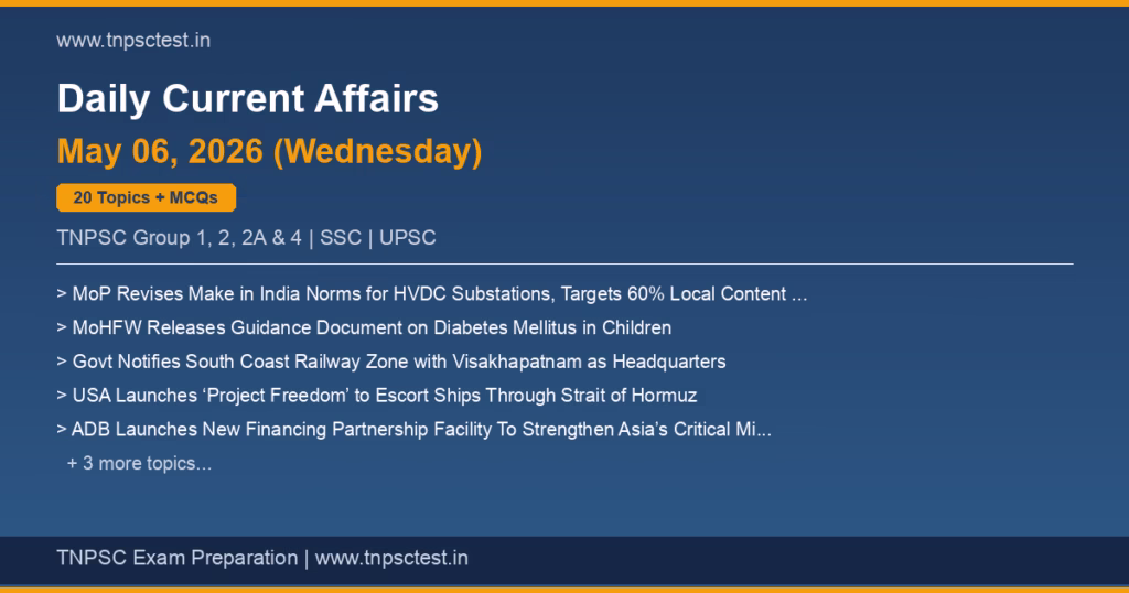 TNPSC Daily Current Affairs May 06, 2026 banner