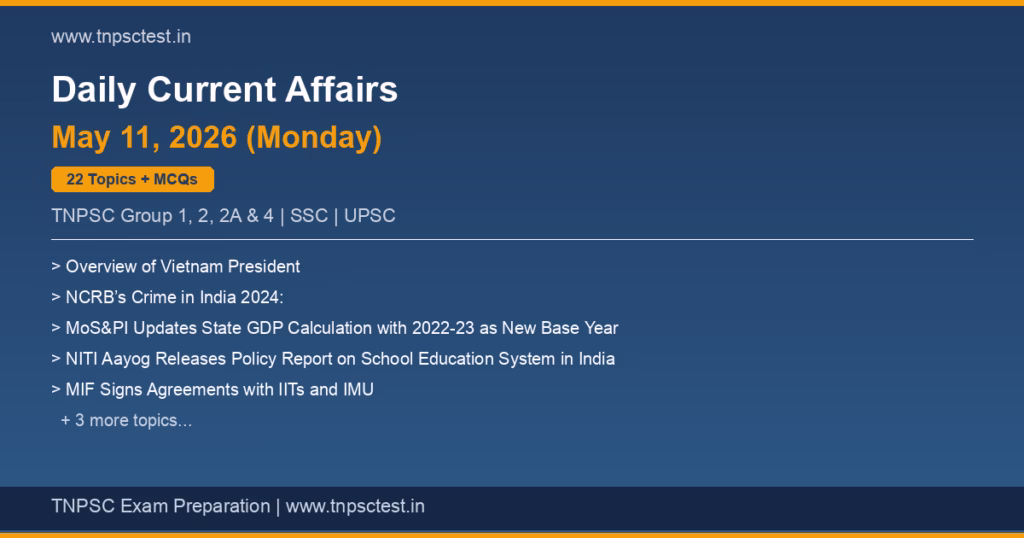 TNPSC Daily Current Affairs May 11, 2026 banner
