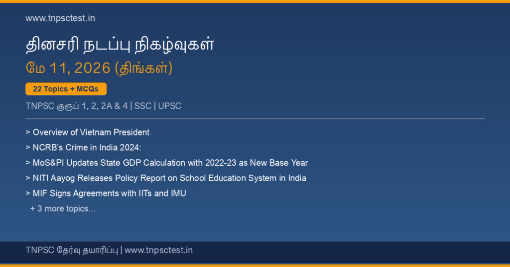 TNPSC நடப்பு நிகழ்வுகள் May 11, 2026 banner