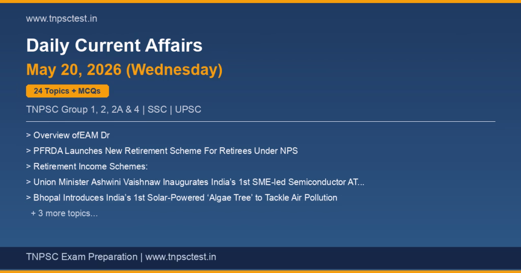 TNPSC Daily Current Affairs May 20, 2026 banner