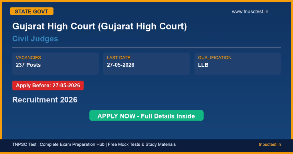 Gujarat High Court (Gujarat High Court) Civil Judges Recruitment 2026