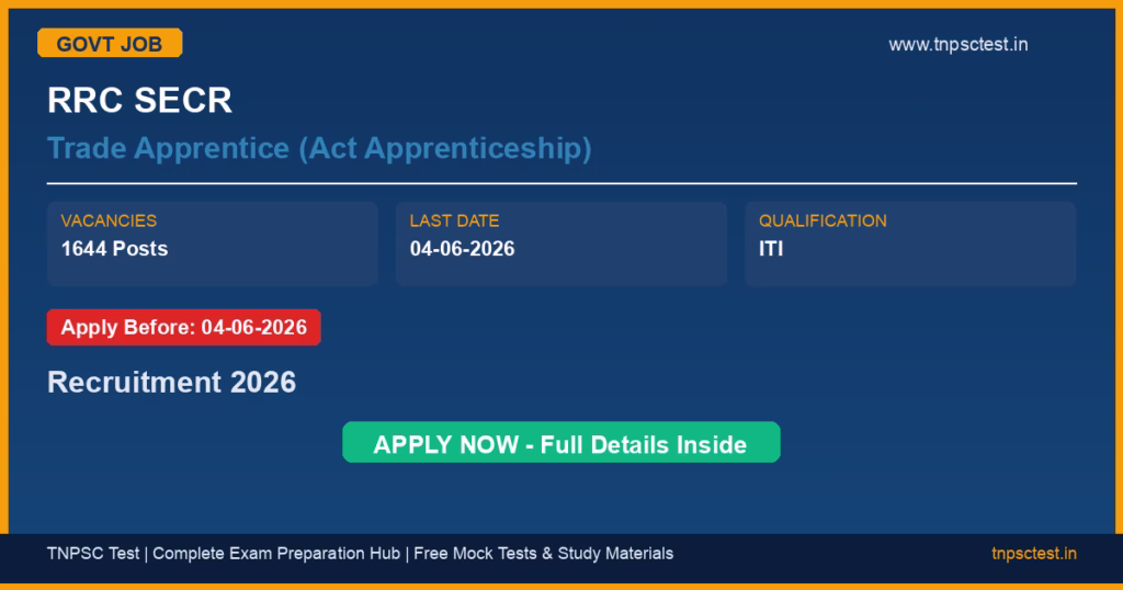 RRC SECR Trade Apprentice (Act Apprenticeship) Recruitment 2026
