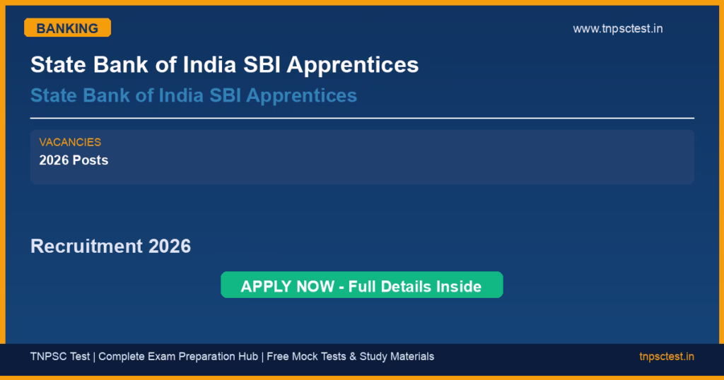 State Bank of India SBI Apprentices State Bank of India SBI Apprentices Recruitment 2026