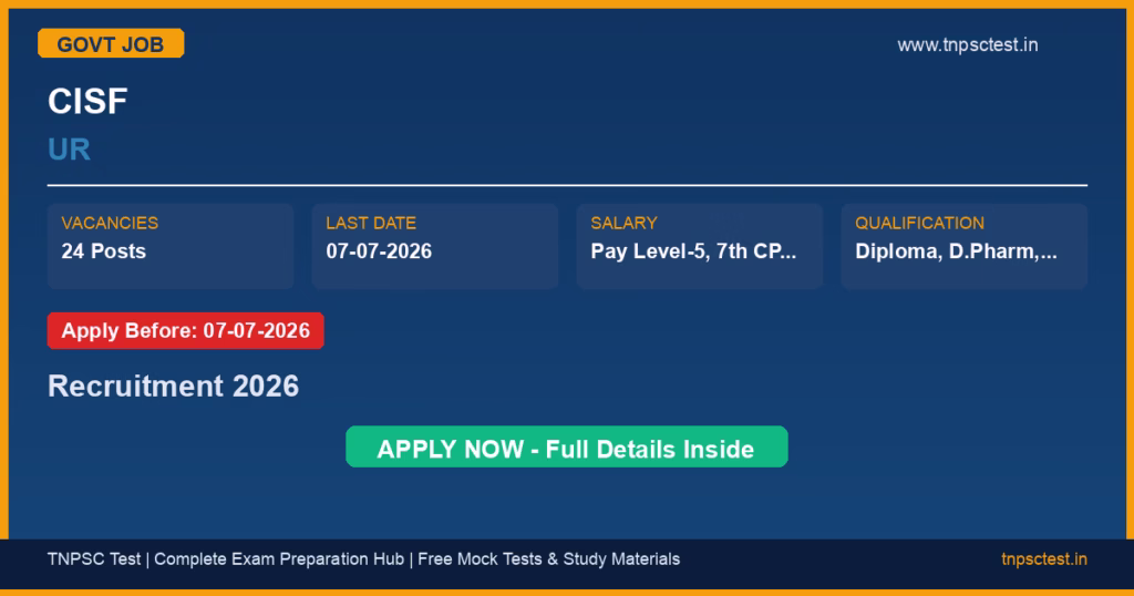 CISF UR Recruitment 2026
