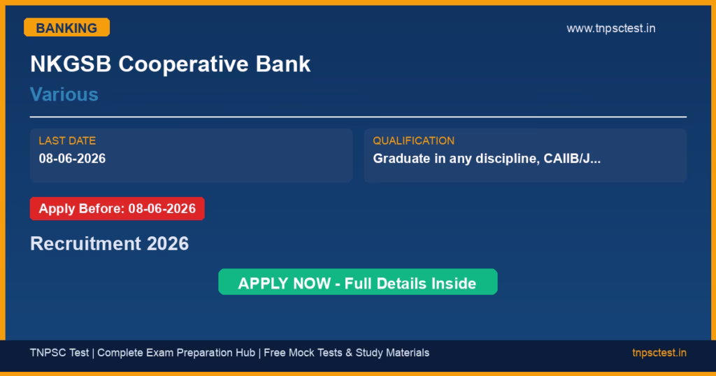 NKGSB Cooperative Bank Various Recruitment 2026