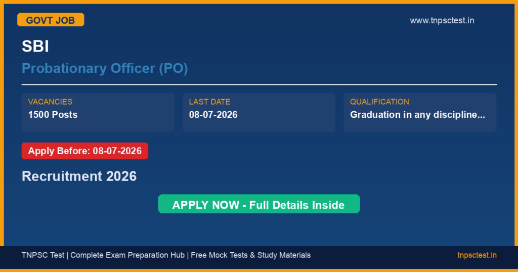SBI Probationary Officer (PO) Recruitment 2026