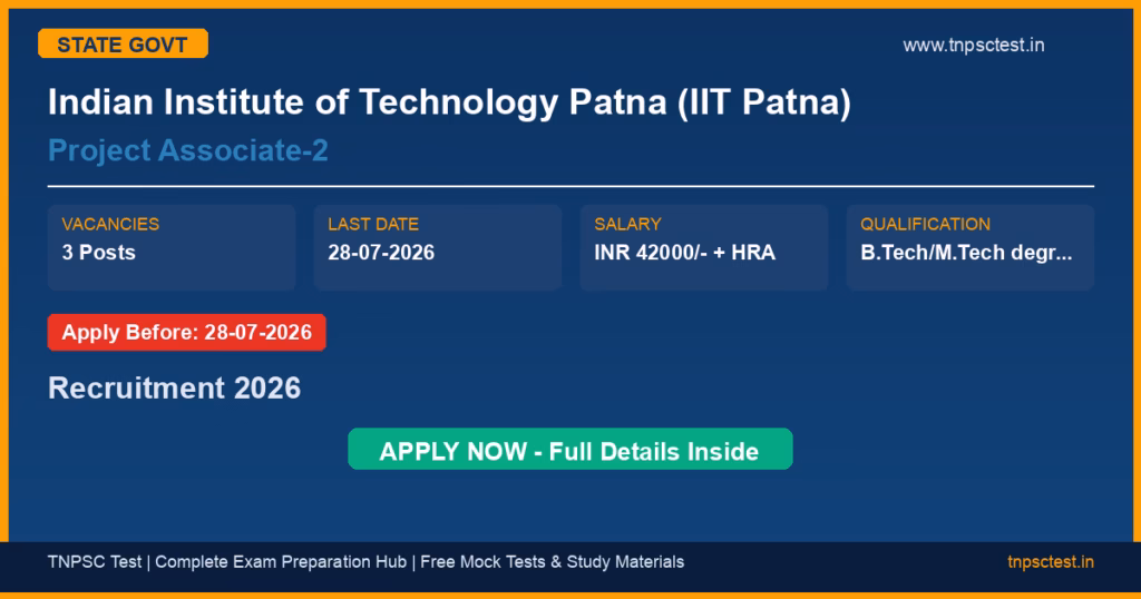 Indian Institute of Technology Patna (IIT Patna) Project Associate-2 Recruitment 2026