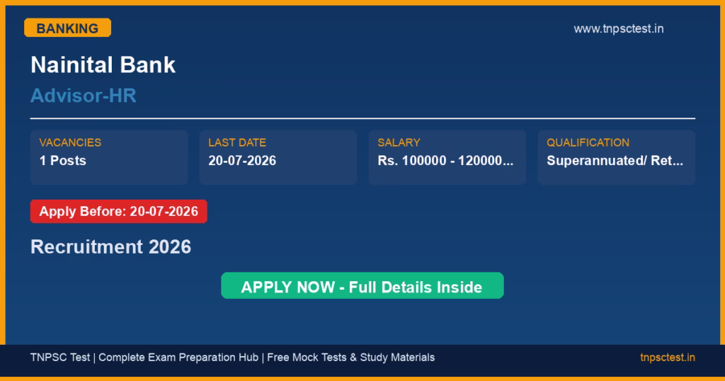 Nainital Bank Advisor-HR Recruitment 2026
