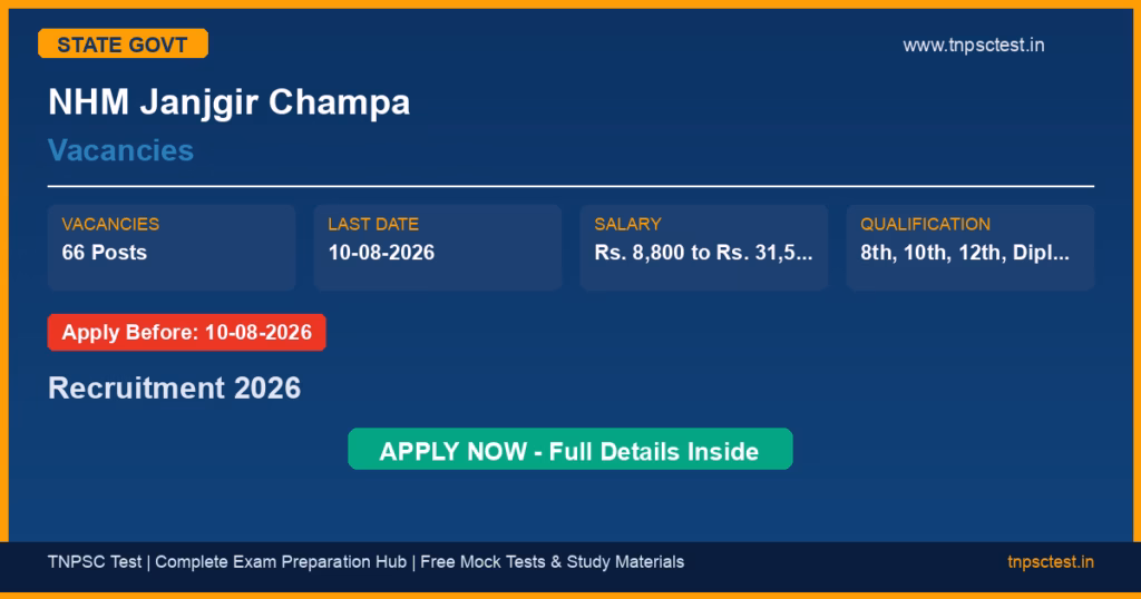 NHM Janjgir Champa Vacancies Recruitment 2026