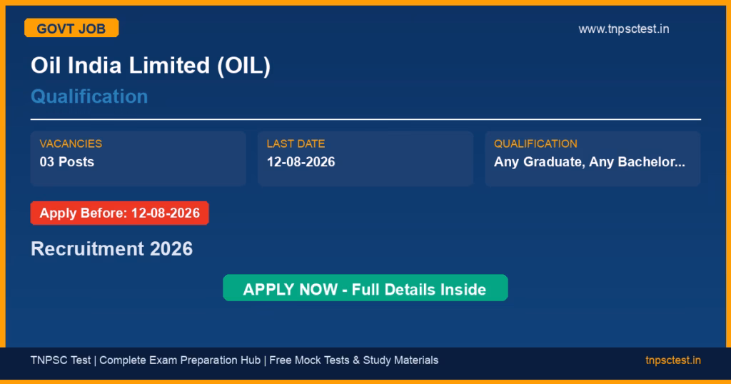 Oil India Limited (OIL) Qualification Recruitment 2026