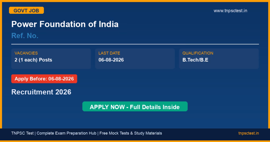 Power Foundation of India Ref. No. Recruitment 2026