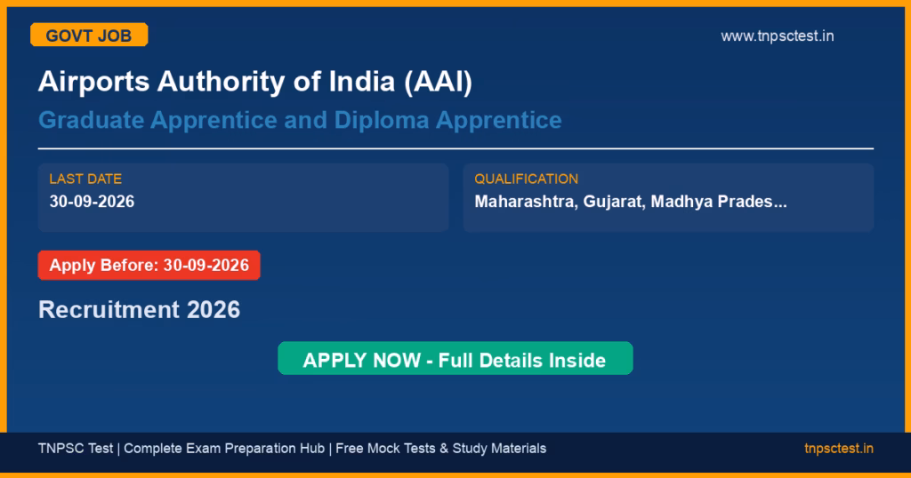 Airports Authority of India (AAI) Graduate Apprentice and Diploma Apprentice Recruitment 2026