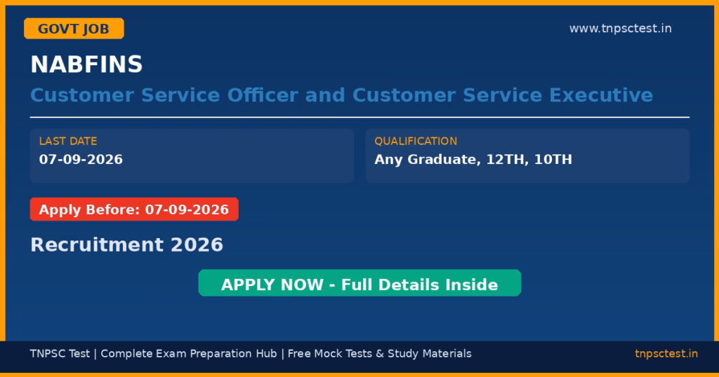 NABFINS Customer Service Officer and Customer Service Executive Recruitment 2026