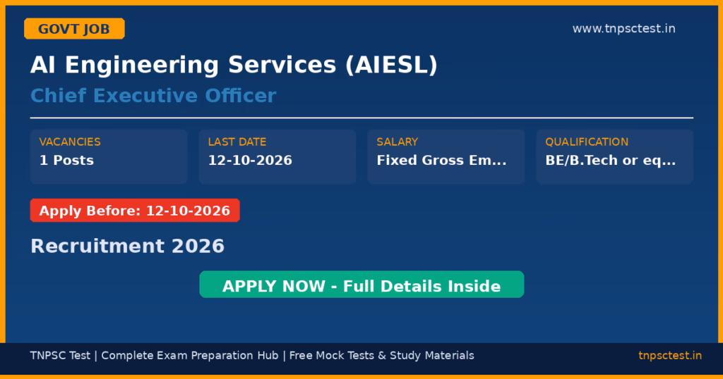 AI Engineering Services (AIESL) Chief Executive Officer Recruitment 2026