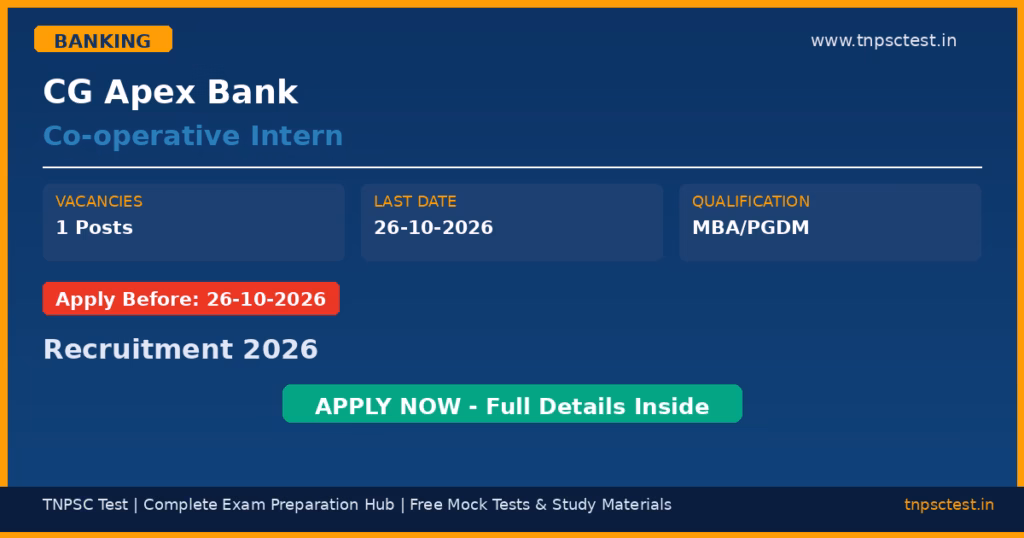 CG Apex Bank Co-operative Intern Recruitment 2026