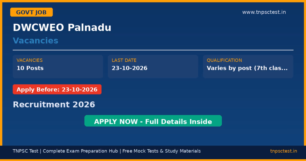 DWCWEO Palnadu Vacancies Recruitment 2026