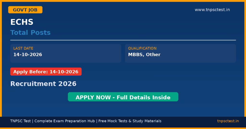 ECHS Total Posts Recruitment 2026