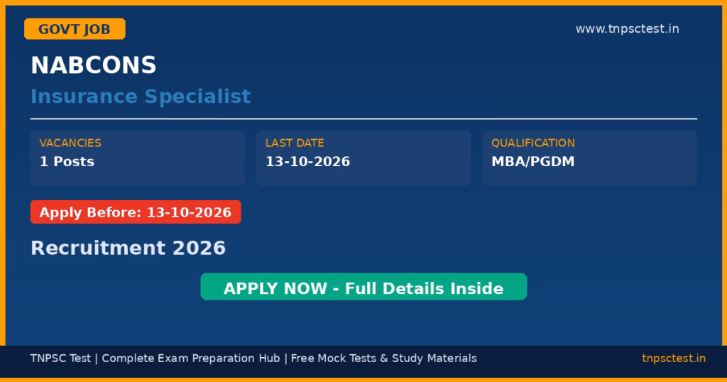 NABCONS Insurance Specialist Recruitment 2026